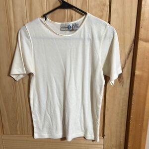 PAYL HARRIS Cream Short Sleeve Sweater